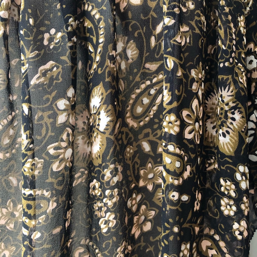 Ulla Johnson Black and Gold Floral Blouse - Picture 12 of 13